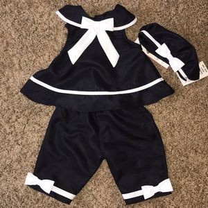 Rare Editions Three Piece Sailor Outfit - 18 Mths
